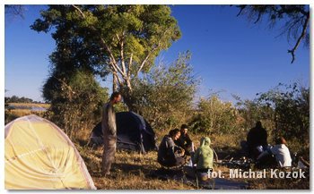 kamping w delcie Okawango